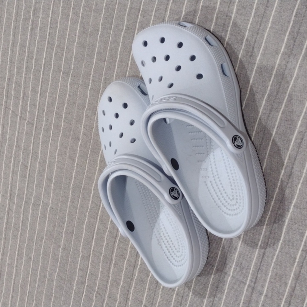 Light Blue Crocs Size 10